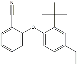 2-(2-tert-butyl-4-ethylphenoxy)benzonitrile Struktur