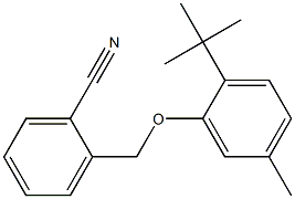 2-(2-tert-butyl-5-methylphenoxymethyl)benzonitrile Structure