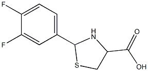 2-(3,4-difluorophenyl)-1,3-thiazolidine-4-carboxylic acid Structure