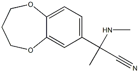 2-(3,4-dihydro-2H-1,5-benzodioxepin-7-yl)-2-(methylamino)propanenitrile 结构式