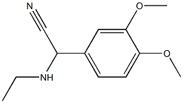 2-(3,4-dimethoxyphenyl)-2-(ethylamino)acetonitrile Structure