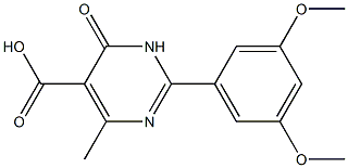 2-(3,5-dimethoxyphenyl)-4-methyl-6-oxo-1,6-dihydropyrimidine-5-carboxylic acid 结构式