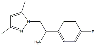 2-(3,5-dimethyl-1H-pyrazol-1-yl)-1-(4-fluorophenyl)ethanamine 结构式