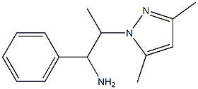2-(3,5-dimethyl-1H-pyrazol-1-yl)-1-phenylpropan-1-amine 化学構造式