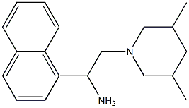 2-(3,5-dimethylpiperidin-1-yl)-1-(naphthalen-1-yl)ethan-1-amine,,结构式