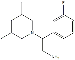 2-(3,5-dimethylpiperidin-1-yl)-2-(3-fluorophenyl)ethanamine 结构式