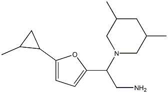 2-(3,5-dimethylpiperidin-1-yl)-2-[5-(2-methylcyclopropyl)furan-2-yl]ethan-1-amine Structure