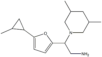 2-(3,5-dimethylpiperidin-1-yl)-2-[5-(2-methylcyclopropyl)furan-2-yl]ethan-1-amine|