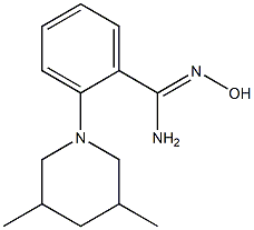 2-(3,5-dimethylpiperidin-1-yl)-N'-hydroxybenzene-1-carboximidamide,,结构式
