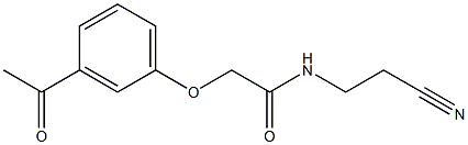 2-(3-acetylphenoxy)-N-(2-cyanoethyl)acetamide Structure