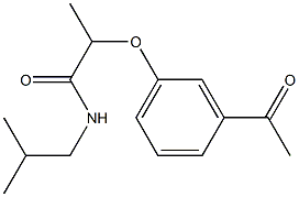 2-(3-acetylphenoxy)-N-(2-methylpropyl)propanamide Structure