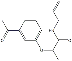 2-(3-acetylphenoxy)-N-(prop-2-en-1-yl)propanamide Structure