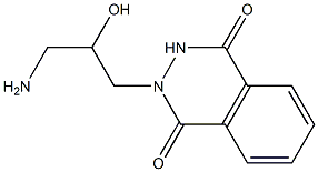 2-(3-amino-2-hydroxypropyl)-1,2,3,4-tetrahydrophthalazine-1,4-dione,,结构式