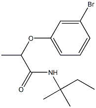 2-(3-bromophenoxy)-N-(2-methylbutan-2-yl)propanamide 化学構造式