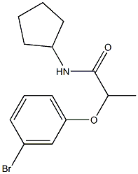 2-(3-bromophenoxy)-N-cyclopentylpropanamide Struktur
