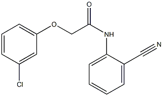 2-(3-chlorophenoxy)-N-(2-cyanophenyl)acetamide 化学構造式