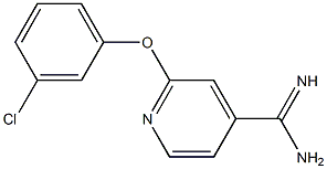 2-(3-chlorophenoxy)pyridine-4-carboximidamide Structure