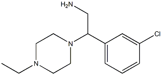 2-(3-chlorophenyl)-2-(4-ethylpiperazin-1-yl)ethanamine,,结构式