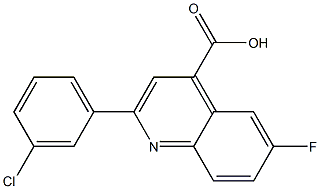 2-(3-chlorophenyl)-6-fluoroquinoline-4-carboxylic acid Struktur