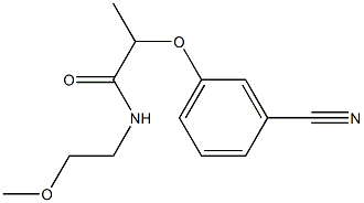 2-(3-cyanophenoxy)-N-(2-methoxyethyl)propanamide 结构式