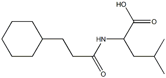  2-(3-cyclohexylpropanamido)-4-methylpentanoic acid