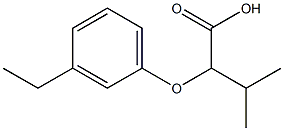 2-(3-ethylphenoxy)-3-methylbutanoic acid 化学構造式