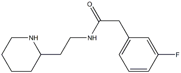 2-(3-fluorophenyl)-N-(2-piperidin-2-ylethyl)acetamide Structure