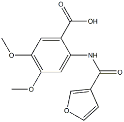 2-(3-furoylamino)-4,5-dimethoxybenzoic acid 化学構造式