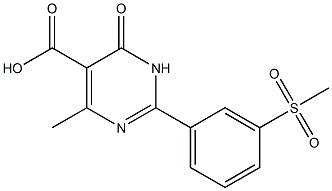 2-(3-methanesulfonylphenyl)-4-methyl-6-oxo-1,6-dihydropyrimidine-5-carboxylic acid Structure