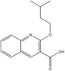 2-(3-methylbutoxy)quinoline-3-carboxylic acid Struktur