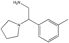 2-(3-methylphenyl)-2-pyrrolidin-1-ylethanamine,,结构式