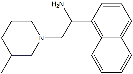 2-(3-methylpiperidin-1-yl)-1-(1-naphthyl)ethanamine,,结构式