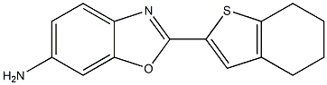 2-(4,5,6,7-tetrahydro-1-benzothiophen-2-yl)-1,3-benzoxazol-6-amine 结构式