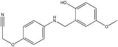 2-(4-{[(2-hydroxy-5-methoxyphenyl)methyl]amino}phenoxy)acetonitrile Structure