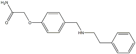 2-(4-{[(2-phenylethyl)amino]methyl}phenoxy)acetamide 化学構造式