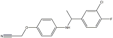 2-(4-{[1-(3-chloro-4-fluorophenyl)ethyl]amino}phenoxy)acetonitrile,,结构式