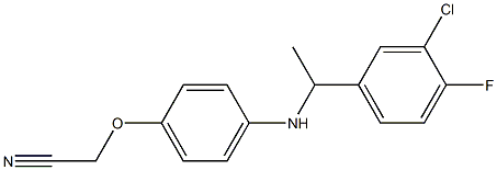 2-(4-{[1-(3-chloro-4-fluorophenyl)ethyl]amino}phenoxy)acetonitrile Structure