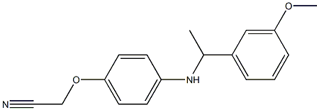 2-(4-{[1-(3-methoxyphenyl)ethyl]amino}phenoxy)acetonitrile Structure