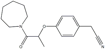 2-(4-{[1-(azepan-1-yl)-1-oxopropan-2-yl]oxy}phenyl)acetonitrile 化学構造式