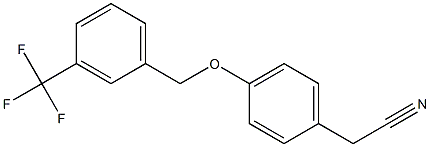 2-(4-{[3-(trifluoromethyl)phenyl]methoxy}phenyl)acetonitrile 结构式