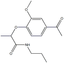 2-(4-acetyl-2-methoxyphenoxy)-N-propylpropanamide Structure