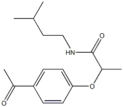 2-(4-acetylphenoxy)-N-(3-methylbutyl)propanamide,,结构式