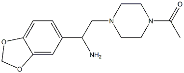 2-(4-acetylpiperazin-1-yl)-1-(1,3-benzodioxol-5-yl)ethanamine 结构式