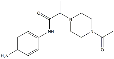 2-(4-acetylpiperazin-1-yl)-N-(4-aminophenyl)propanamide,,结构式