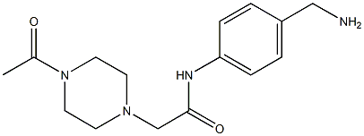 2-(4-acetylpiperazin-1-yl)-N-[4-(aminomethyl)phenyl]acetamide Structure