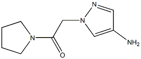 2-(4-amino-1H-pyrazol-1-yl)-1-(pyrrolidin-1-yl)ethan-1-one 化学構造式