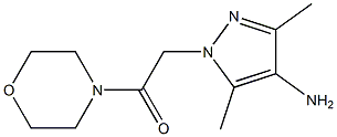 2-(4-amino-3,5-dimethyl-1H-pyrazol-1-yl)-1-(morpholin-4-yl)ethan-1-one,,结构式