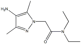 2-(4-amino-3,5-dimethyl-1H-pyrazol-1-yl)-N,N-diethylacetamide Struktur