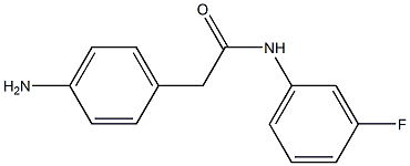 2-(4-aminophenyl)-N-(3-fluorophenyl)acetamide,,结构式