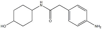 2-(4-aminophenyl)-N-(4-hydroxycyclohexyl)acetamide,,结构式